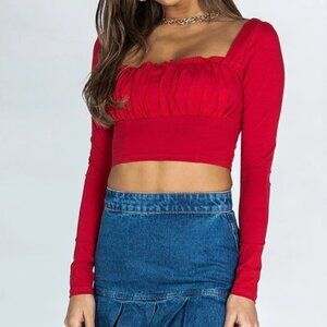 #11❤️ Princess Polly Long Sleeve Crop Top